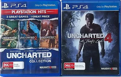 Uncharted The Nathan Drake Collection And Uncharted 4 A Thief's End Bundle PS4 • $38.95