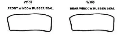 FRONT AND REAR Rubber WINDOW WINDSHIELD Seal For Mercedes Benz W108 Set OF 2 PC • $189.91