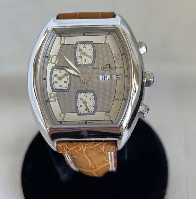 VAN DER BAUWEDE CAL. 35 Magnum Churchill Automatic Chronograph Watch • $5200