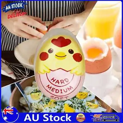 AU Color Changing Boiled Egg Timer Kitchen Cooking Yummy Alarm Tool (Pink) • $7.97