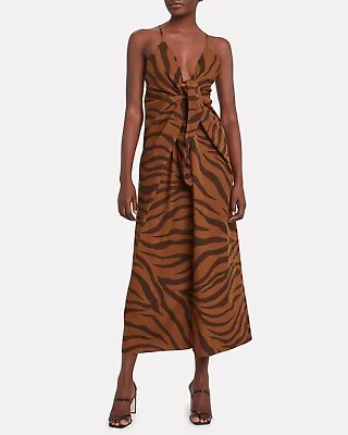 MARA HOFFMAN Lolita Tiger-Printed Poplin Dress Size XS • $78