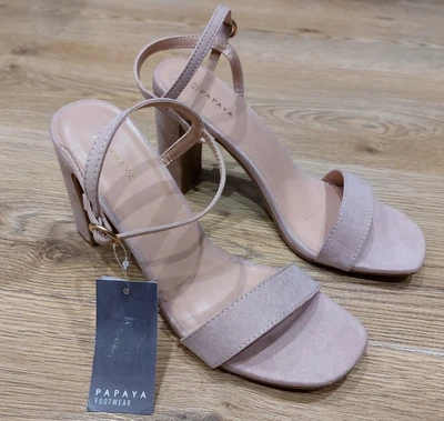 £5 • Buy Papaya Matalan Nude Strappy Heel Shoe Size 6 Brand New Tags