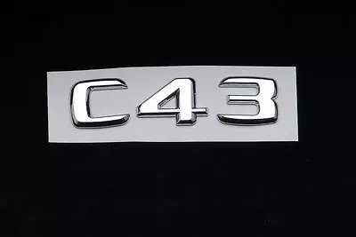 Trunk Rear Emblem Badge Chrome Letters C 43 Fits Mercedes Bnez W202 C-Class C43 • $12.99