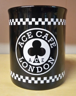 £6.99 • Buy Ace Cafe London - Black Checkered Ace Of Spades Logo Mug - Nice