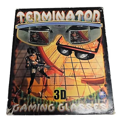 VTG 3D Terminator Gaming Glasses Virtual Reality VR CD Rom Directx New Old Stock • $29.98