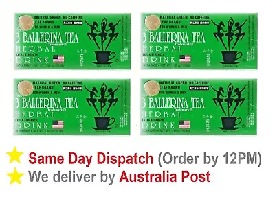 4 X 3 Ballerina Tea Herbal Drink Slim Tea Weight Loss EXTRA STRENGTH 18 Tea Bags • $40.95