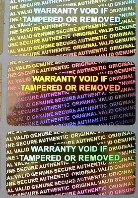 $33.99 • Buy 1000 Serial Number Security  Hologram Tamper Evident Warranty Labels Stickers  