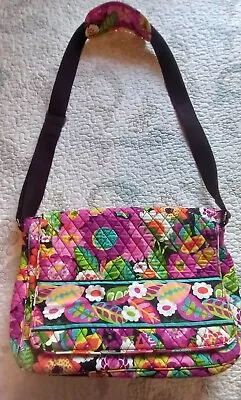 Lovely VERA BRADLEY Large Laptop Computer Work Bag Shoulder Pad VA VA BLOOM • $49.99