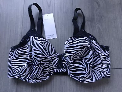 M&s Marks & Spencer Black Mix Minimiser Full Cup Bra Uk Size 32h • £7.99