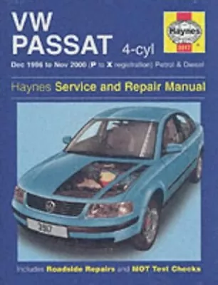 VW Passat 4-cyl Petrol & Diesel (Dec 96 - Nov 00) Haynes Rep... By Anon Hardback • $9.11