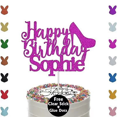 Personalised High Heel Shoe Cake Topper Happy Birthday Girls Party Decoration • £2.95