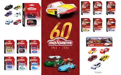 Majorette 60th Anniversary 1964 - 2024 5 Pack Racer Car Porsche Nissan R34 Ford • $24.90