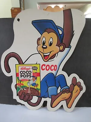 Vintage Kelloggs Coco Pops Cereal Packet Advertising Cardboard Sign • $75