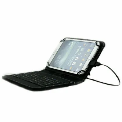 $13.69 • Buy Universal Leather Cover Case With USB Keyboard For 7  8  Tablet Shockproof Stand