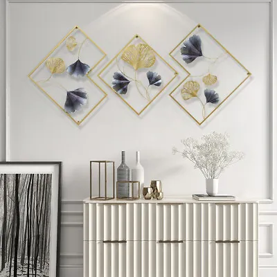 3Pcs Modern Metal Wall Art Hanging Sculpture For Bedroom Living Room Decoration • $49