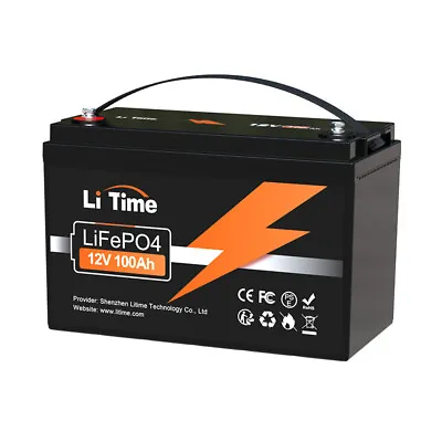 Litime 12V 100Ah LiFePO4 Grade A Lithium Battery For RV Marine Trolling Motor US • $207.99