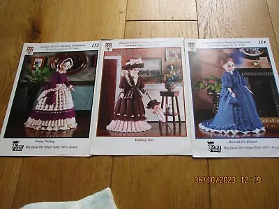 3 Jacquay Yaxley's Knitting Patterns Victorian Costumes 15  Doll • £4