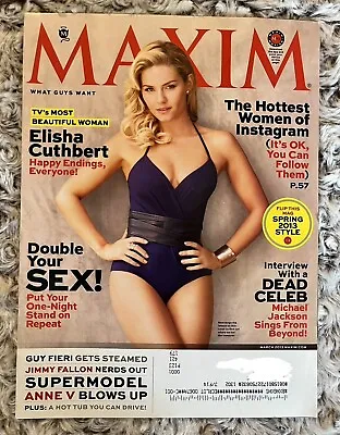 Maxim Magazine March 2013 Elisha Cuthbert Hottest Women Instagram Mens NM • $5