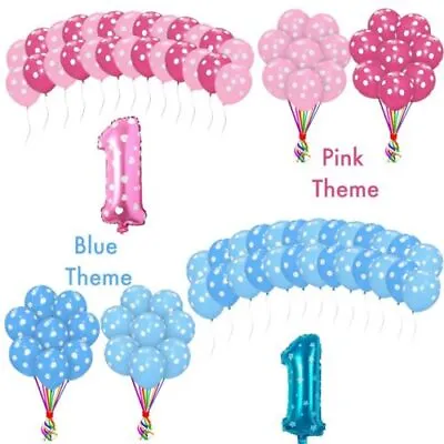 1st Birthday Pink Baby Shower Birthday Theme Party Decoration Balloons UK • $15.75