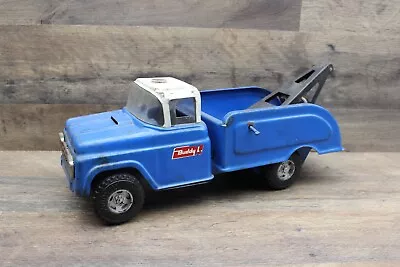 Vintage 1960s Blue Buddy L Tow Wrecker Truck Missing Pieces • $50.98