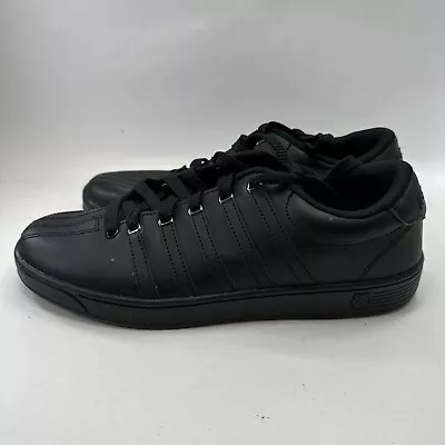 K-Swiss Court Pro II CMF Mens Low Triple Black Leather Shoes 03629-033 US 9.5 • $37.99