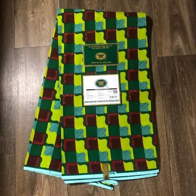 AFRICAN ANKARA FABRIC-6 Yards - Green • $40