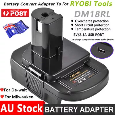 Battery Adapter For DEWALT Milwaukee Converter To RYOBI 18V Cordless Plug Tools • $26.99