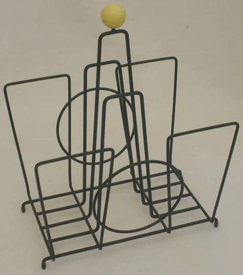 £25 • Buy Vintage Mid Century Wire Vinyl Record Magazine Rack Atomic Sputnik   A/f