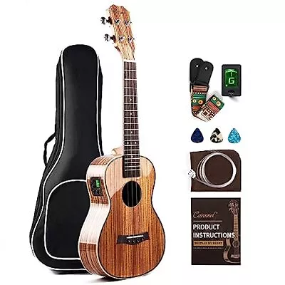 26inch CT103 Zebrawood High Gloss Tenor Electric Ukulele Professional Ukelele... • $138.26