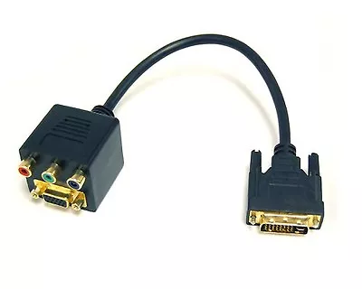 $11 • Buy Bytecc BTA-032 VGA Female With Nuts And 3 RCA Female To DVI-I Male Adapter
