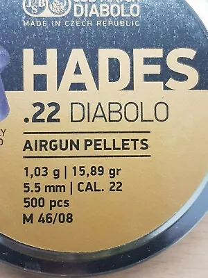 JSB Hades 22 (5.5mm) Pellets Tins Of 500 Brand New • £22.75