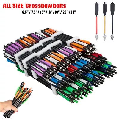 12pcs 6.5 /7.5 /15”/16 /18 /20 /22  Bolts Carbon Arrows HuntingTarget Practice • $38.03