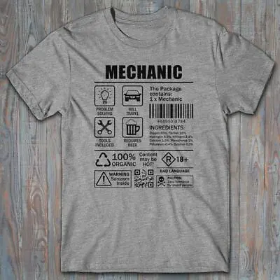 MECHANIC Cool T-shirt - Funny Care Instructions - Novelty Gift For Man • $25.95