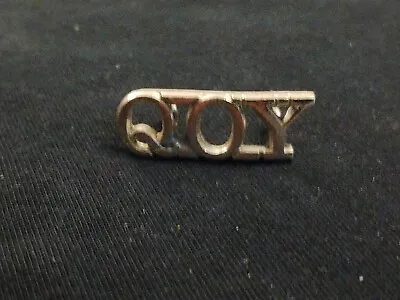 Queen's Own Yeomanry QOY Anodised Staybrite Shoulder Title • £4