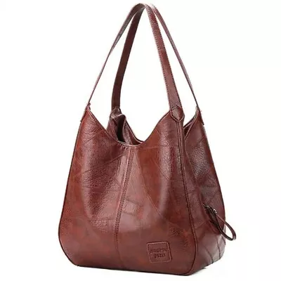 Vintage Leather HandBag Women Shoulder Tote Female Top-handle Bag GIfts • $25.99