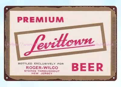 1960s Levittown Premium Beer Fuhrmann Schmidt Brewing Co Shamokin PA Tin Sign • $18.89