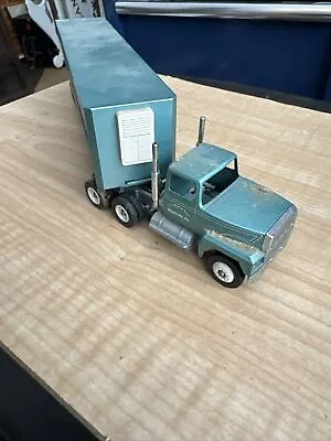 Toy Tractor Trailer 18 Wheeler Metal Diacast  Vintage 10” • $16.22