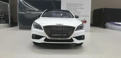 1:18 Minikraft Hyundai Genesis G80 Sports White 250pcs Limited Dealer Edition  • $249
