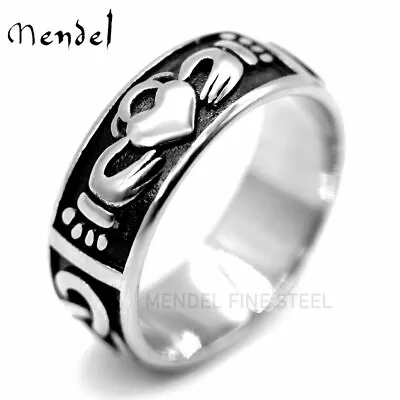 MENDEL Mens Claddagh Ring Celtic Irish Knot Wedding Band Ring Size 6 7 8 -14 15 • $10.99