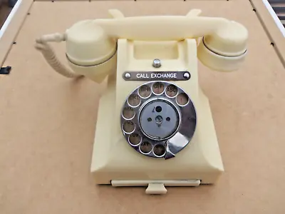 £75 • Buy Vintage GPO 312F Ivory Bakelite Telephone With Chrome  Rotary Dial & Drawer 1957