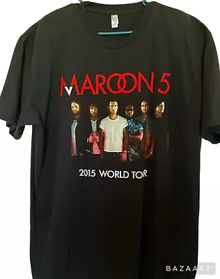 Maroon 5 World Tour 2015 Men’s  T-Shirt Size 2XL   Black   Concert Shirt  XXL • $14.76