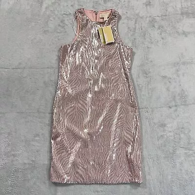 Michael Michael Kors Women's Rose Gold Sequin Mini Dress Sz XL NWT Sparkle Party • $47.31