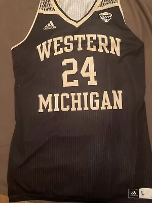 WMU Western Michigan Basketball Jersey Adidas SZ Large #24 MAC Broncos • $69.99