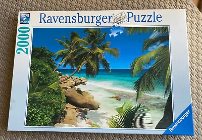 Ravensburger Puzzle 2000 Piece No. 81 366 7 Beach Surf Scene (#700) Seychelles • $22