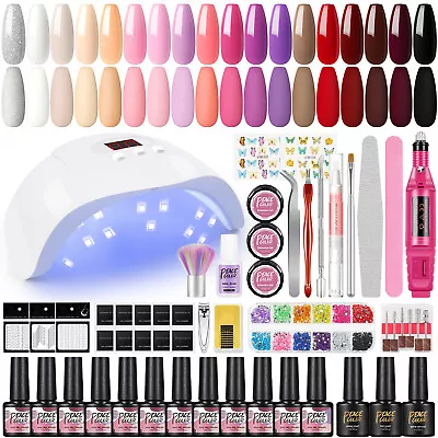 Complete Nail Gel Kit With UV Lamp Drill Manicure Nail Tools Kit For Beginner • $29.49