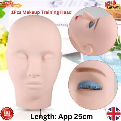Eyelash Extension Makeup Practice Mannequin Training Head Lash Starter • £8.89