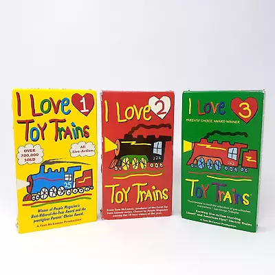 I Love Toy Trains 1994 VHS 1 2 & 3 Toy Train Action 3 Video Tape Set TM Books • $18.95