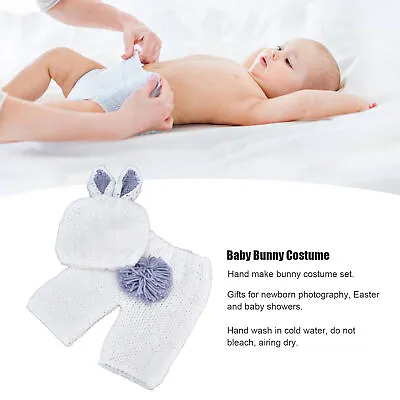 02 015 Baby Bunny Suit Baby Bunny Costume Photography Animal Shaped Newborn • £6.38