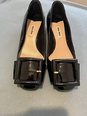 Mui Mui Black Patent Shoes 37 • £90