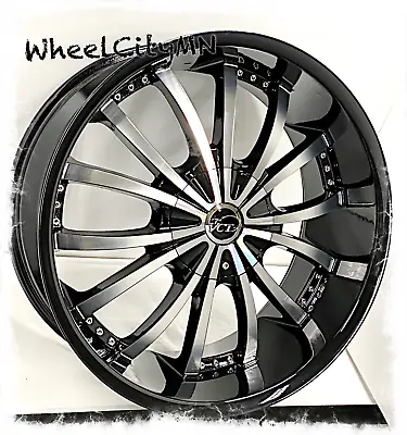 22  Gloss Black Machined VCT V63 Mancini Wheels Fits Dodge Charger RWD 5x115 +15 • $1099.99
